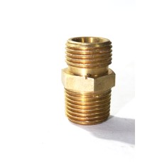 Brass NPT X BSP Double Nipple Hex Adapter Male Connector